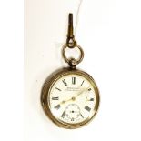 Acme Lever open-faced pocket watch with Roman numerals and subsidiary dial,