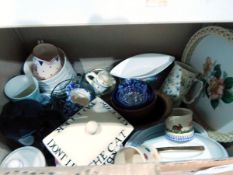Assorted ceramics, including Emma Bridgewater butterdish, Emma Bridgewater mug and a saucer,