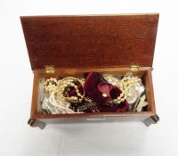 Mahogany jewellery box,