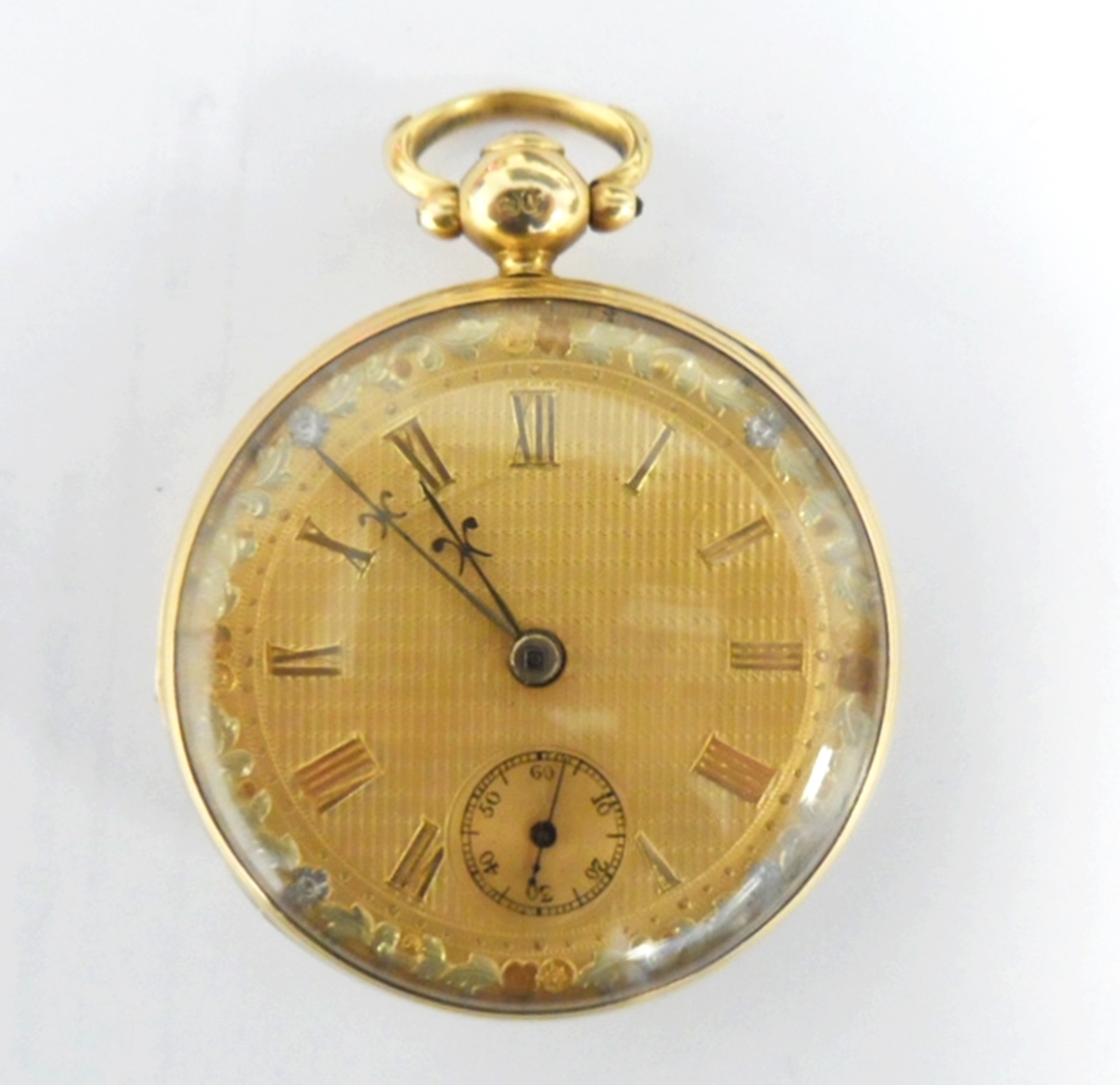 Victorian 18ct gold open-faced pocket watch, the case marked for Chester 1893,