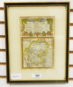 After J Owen and E Bowen 18th century handcoloured map of Westmoreland with the distance for "The