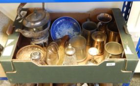 Quantity of pewter and EPNS to include cups and other items