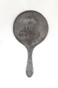 A silver backed hand mirror,