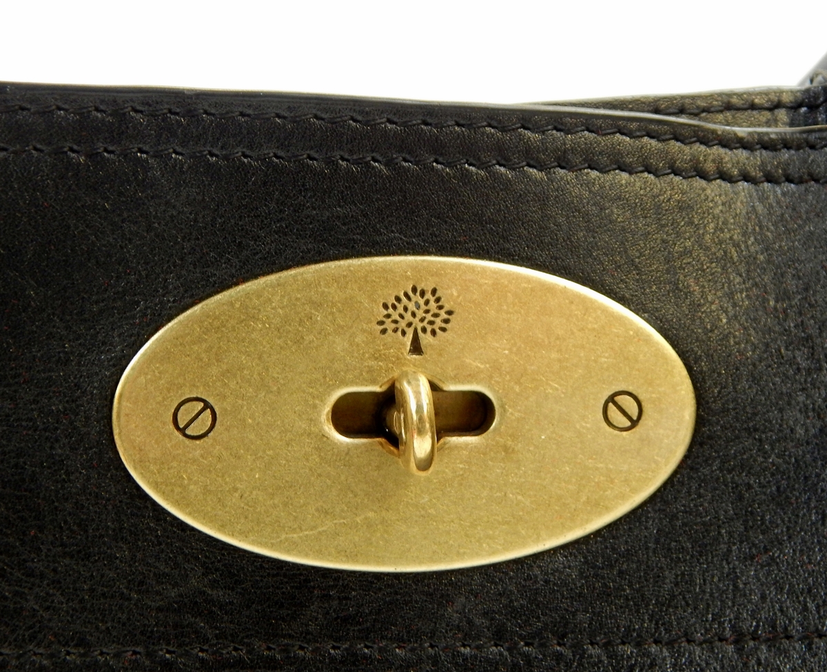 Mulberry shopper bag, black leather, brass-coloured fittings, - Image 3 of 4