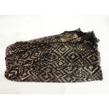 1920's black Indian shawl with metal detail