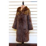 Vintage squirrel coat labelled 'Thorpe & Crump Limited,