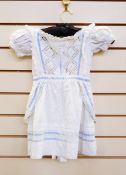 White cotton broderie anglaise child's dress and nine cotton baby gowns (10)