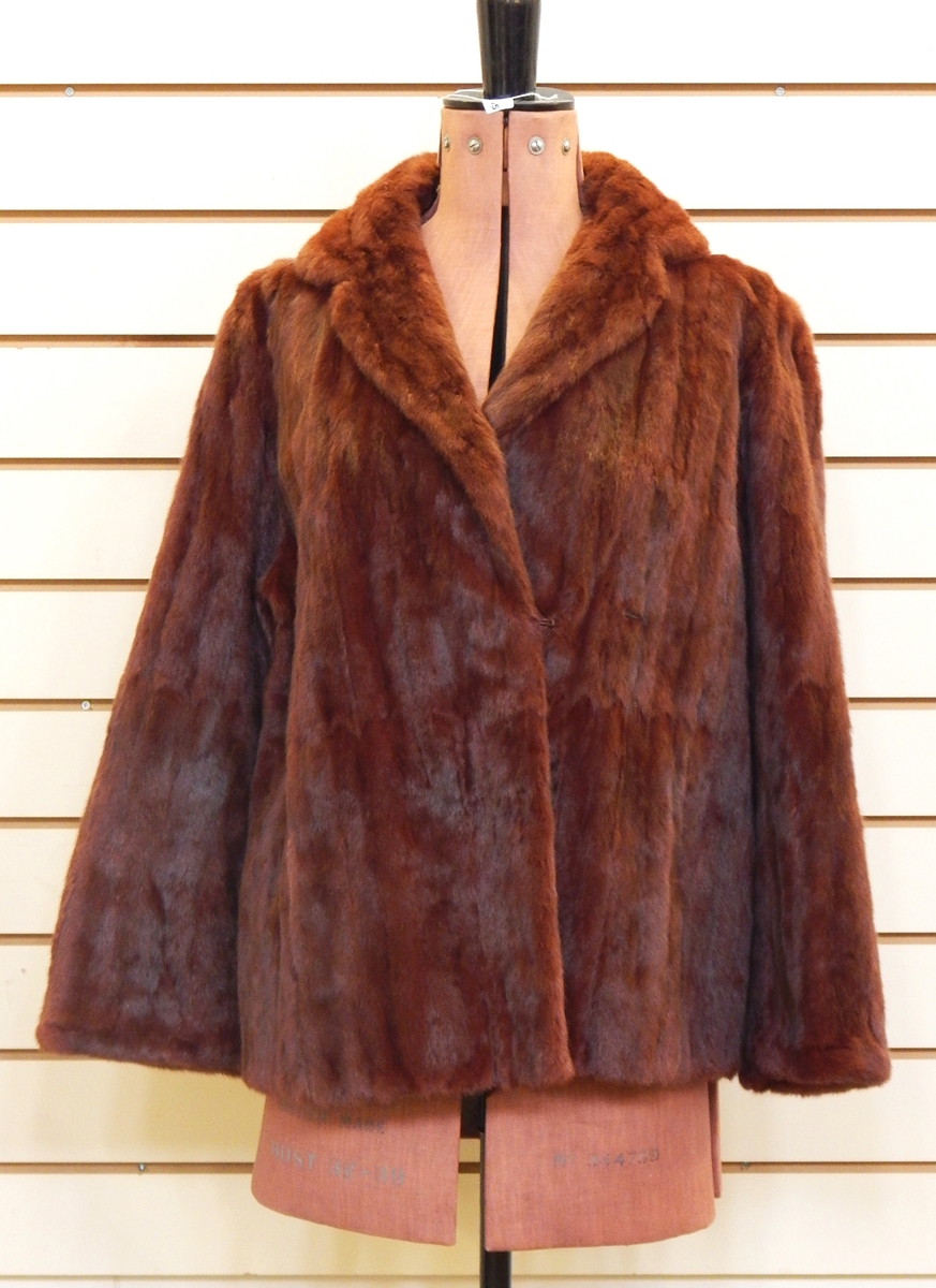 Two squirrel fur jackets, one dyed deep chestnut colour, - Image 2 of 3