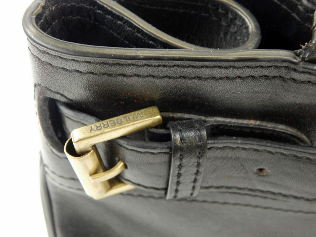 Mulberry shopper bag, black leather, brass-coloured fittings, - Image 4 of 4