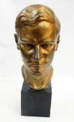 Ida Nelson Parry "FL 1924-26" bronze of a male bust, stamped to neck,