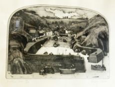 Graham Clarke Limited Edition Etching and Aquatint Mullion Cove, 181 out of 350, 28 x 40cm approx.