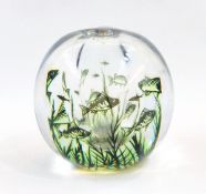 Orrefors Graal glass fish vase by Edward Hald