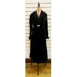 Early 20th century crushed velvet evening coat, with silk lining,