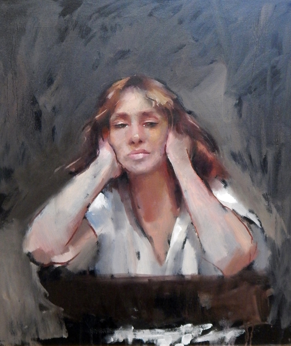 Robert Oscar Lenkiewicz (1941-2002) Oil on canvas "Study for Megan", - Image 2 of 4