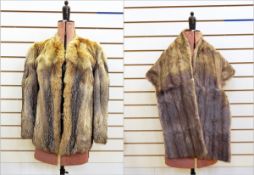 Vintage fur jacket together with a vintage stole (2)