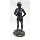 Ida Nelson Parry "FL 1924-26" bronze of a nude figure, stamped to base,