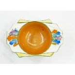 Clarice Cliff 'Autumn Crocus' oval dish,