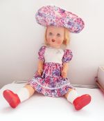 1950's/60's composite doll with speaker box in her back,