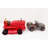 Quantity of diecast farm toys including Dinky Halesowen farm trailer 320,