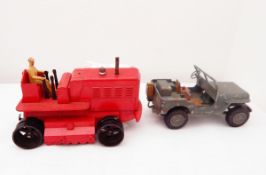 Quantity of diecast farm toys including Dinky Halesowen farm trailer 320,