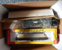 Fleischmann diecast electric rail car 4375, boxed, another 68001,