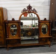 WITHDRAWN UNTIL 16TH MAY SALE Victorian walnut veneered mirror-back sideboard,
