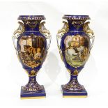 Pair of Royal Stone China Roselleware baluster-shaped vases,