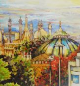 After Kathryn Pitt Limited edition colour print Skyscape with domes,