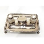 Silver desk stand, London 1913, probably by Goldsmiths & Silversmiths Co Ltd,