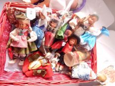 Various national costume souvenir dolls