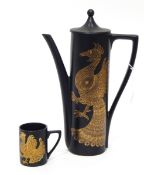 Portmeirion Phoenix pattern coffee set comprising coffee pot, milk jug,