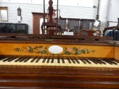 Early 19th century mahogany cased spinet by Longman & Broderip, London,