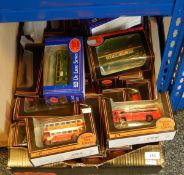 19 EFE diecast scale model vehicles in window boxes,