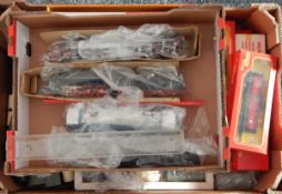 Jouef SNCF locomotive and tender, two more locomotives and tenders, Triang Hornby models,