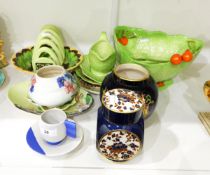 Quantity of Carltonware including Deco-style marble two-tone coffee can and saucer,