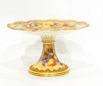 Mid 20th century Royal Worcester porcelain pedestal comport,