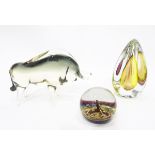 Two limited edition Caithness glass paperweights both designed by Colin Terris and William Manson,