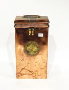 Quantity of collectables to include a brass and copper rectangular canister marked 'Schermulys