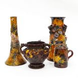 Quantity of Longpark pottery including large jug of tapered form,