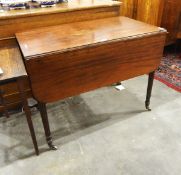 19th century mahogany pembroke table with single drawer,