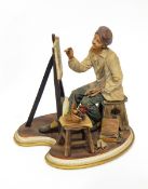 Capodimonte figure of artist at easel