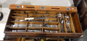 Quantity of stainless steel flatware by Viners,