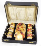 Early 20th century Royal Worcester porcelain coffee set, boxed,