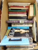 Quantity of books on collecting, mainly glass,