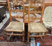X-framed gilt and black painted stool/table,