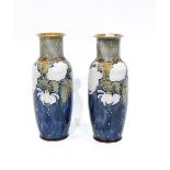 Pair of Royal Doulton vases by Florrie Jones,