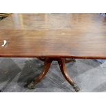 Mahogany pedestal Pembroke table