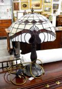 Pair of modern Tiffany-style table lamps,