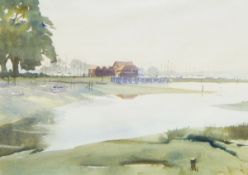 David Crick Watercolour drawing "Birdham Creek",