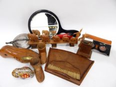 Assorted collectables including vintage leather camera case,